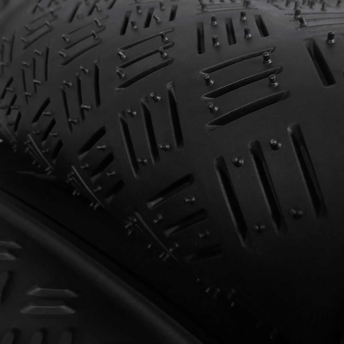 Universal PVC Rubber Non-Slip Floor Mats - 4PC (Black)