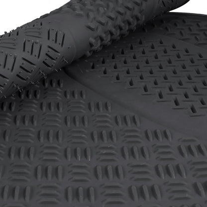 Universal PVC Rubber Non-Slip Floor Mats - 4PC (Gray)