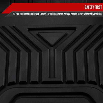2019-2022 Toyota RAV4 3PC All Weather Black TPE Floor Mats