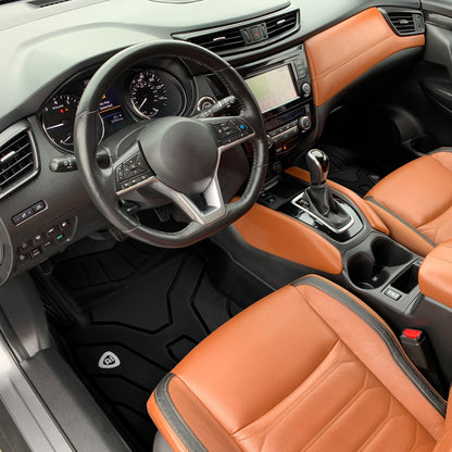2014-2020 Nissan Rogue All Weather TPE 3 PC Black Floor Mats