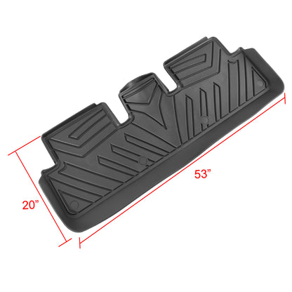 2017-2022 Tesla Model 3 Matte Black Injection TPE Front & Rear Floor Mats - 5PC