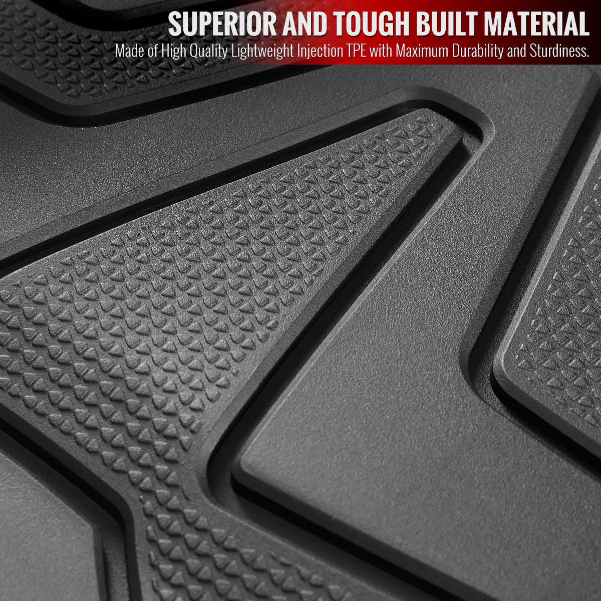 2017-2022 Tesla Model 3 Matte Black Injection TPE Front & Rear Floor Mats - 5PC