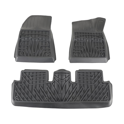 2017-2022 Tesla Model 3 Matte Black Injection TPE Front & Rear Floor Mats - 5PC