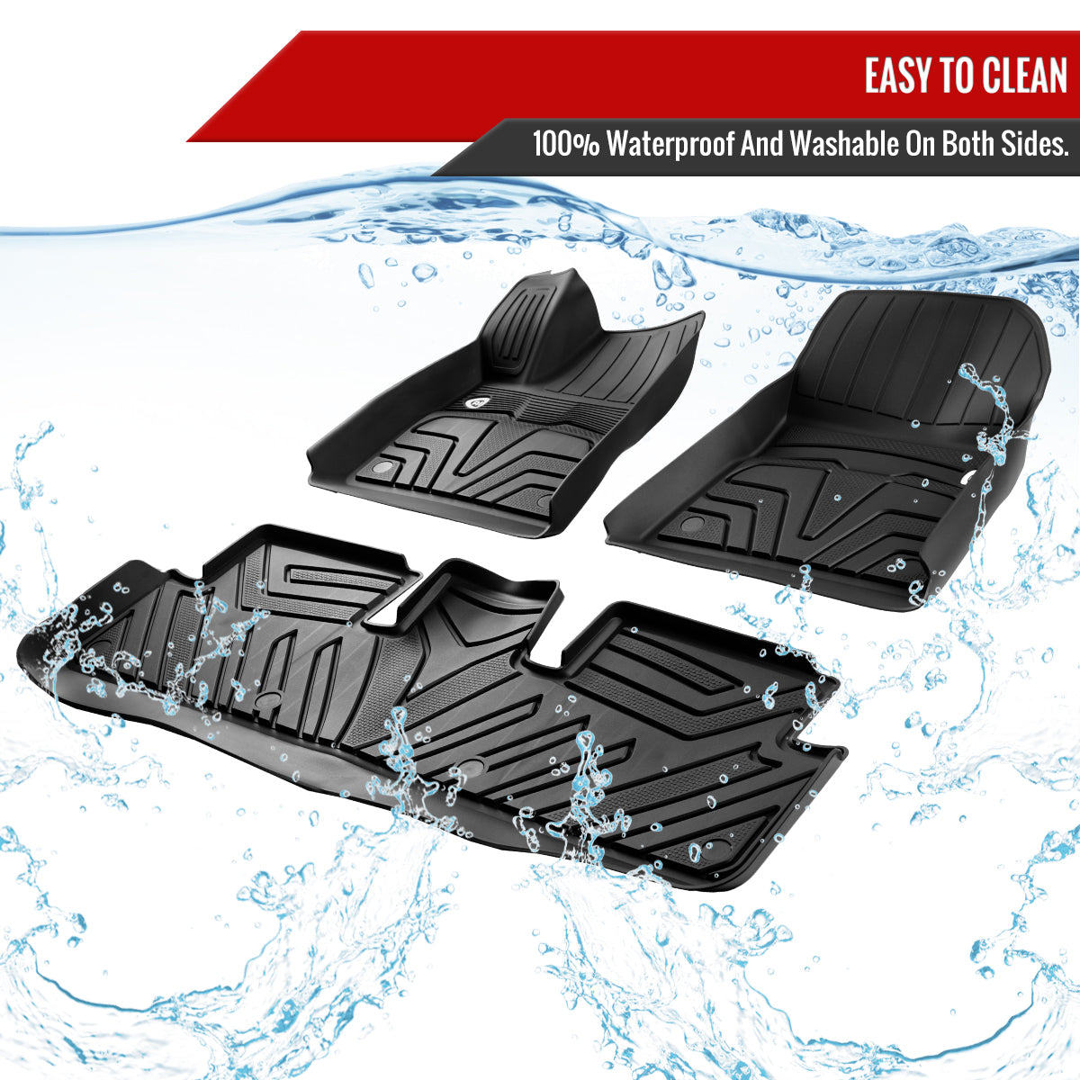 2017-2022 Tesla Model 3 All Weather 3PC TPE Floor Mats