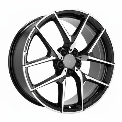 MB19 18x8.5 5x112 +38 66.6 Black Machined Face