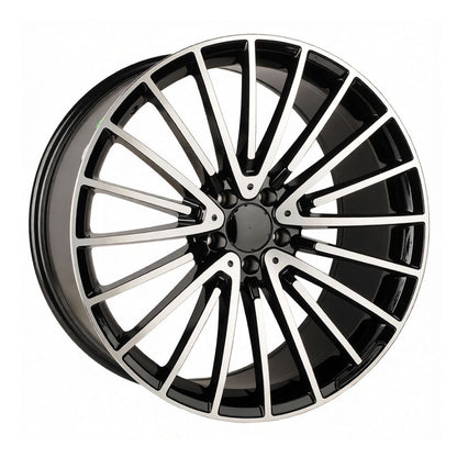 MB15 22x10.5 5x112 +43 66.6 Black Machined Face
