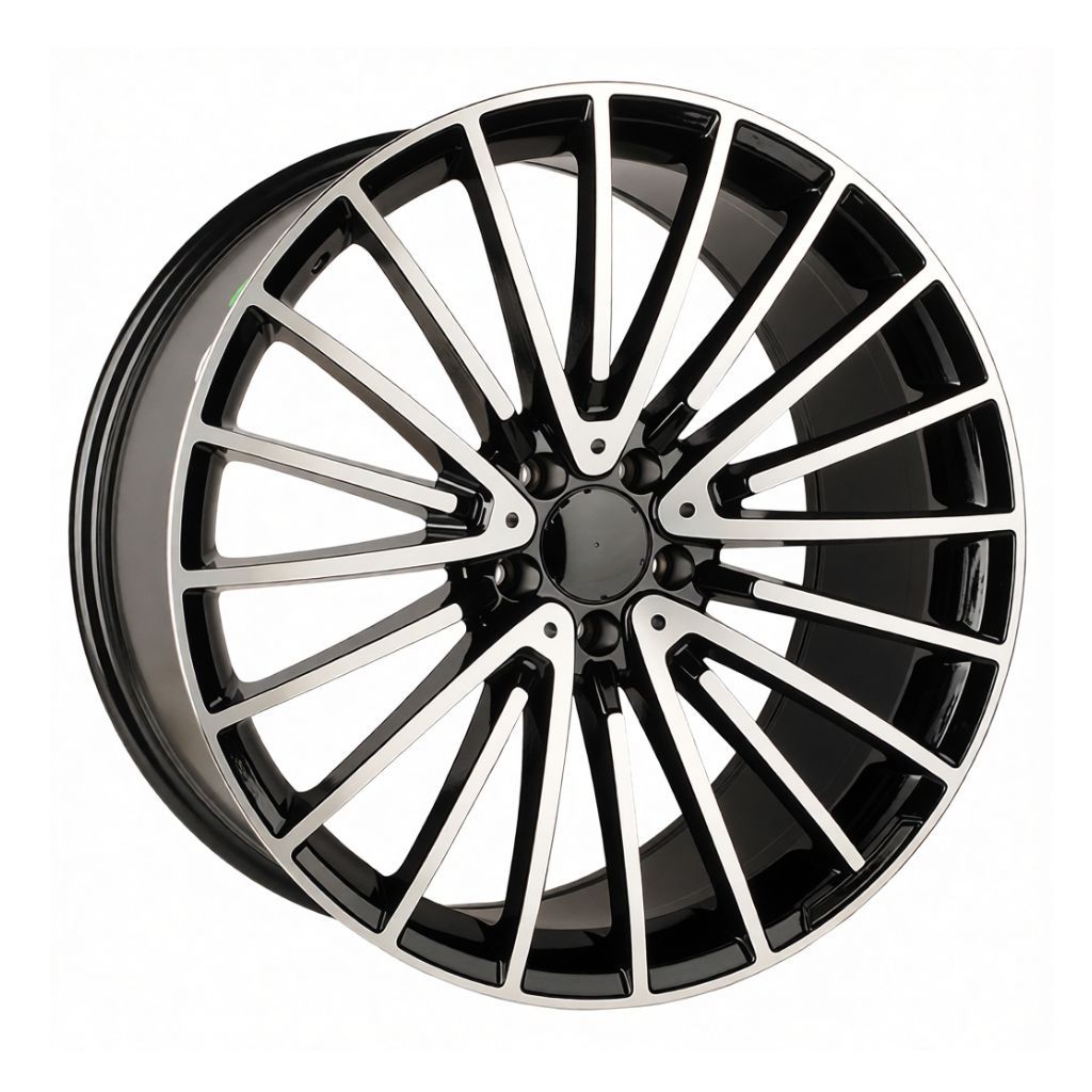MB15 20x8.5 5x112 +42 66.6 Black Machined Face