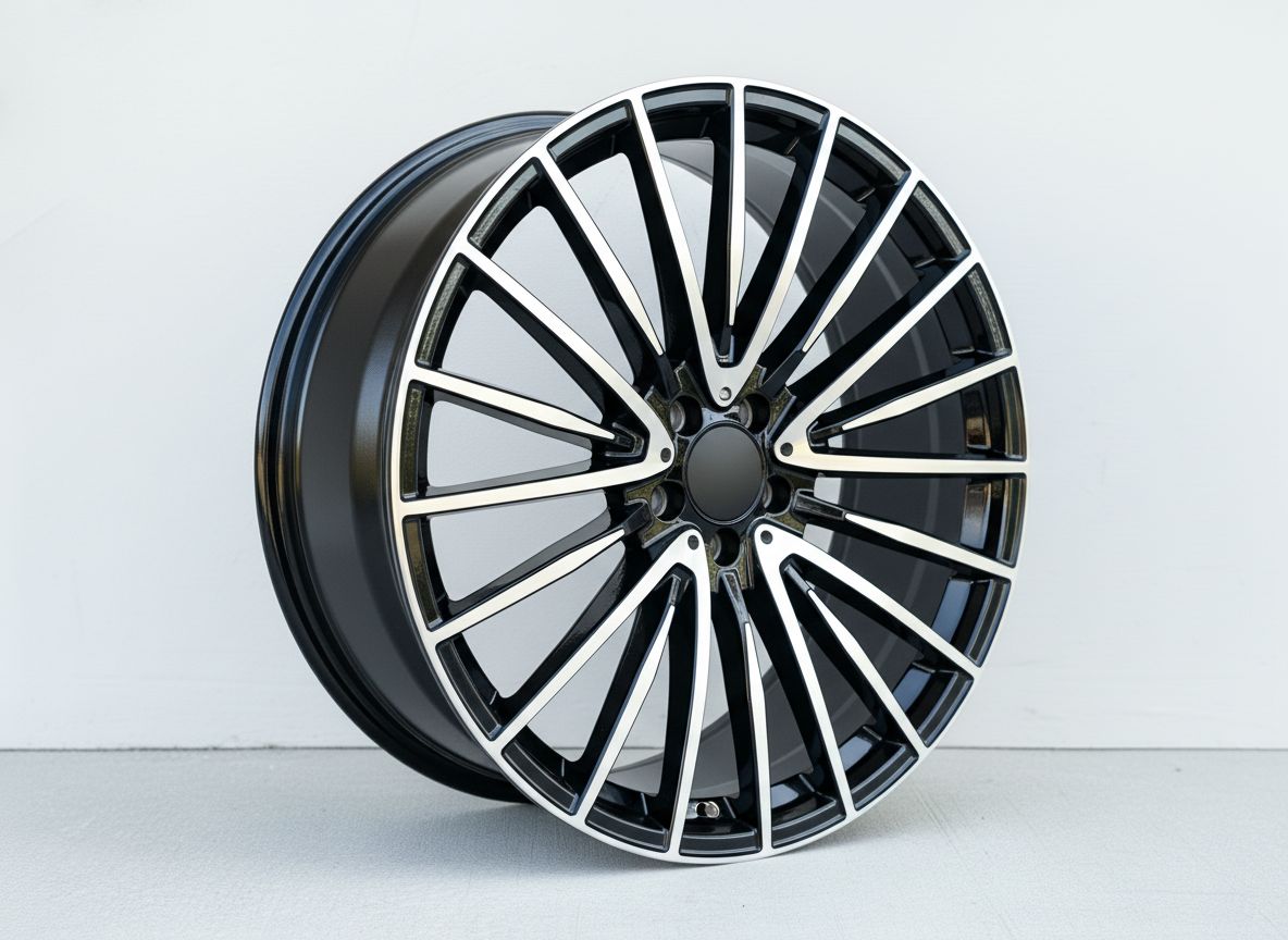 MB15 20x9.5 5x112 +38 66.6 Black Machined Face