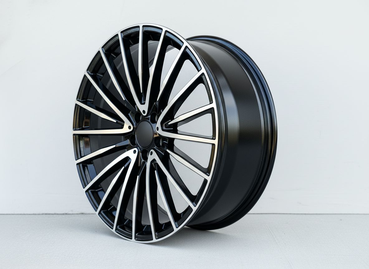 MB15 18x9.5 5x112 +38 66.6 Black Machined Face