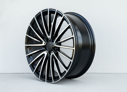 MB15 22x9 5x112 +32 66.6 Black Machined Face