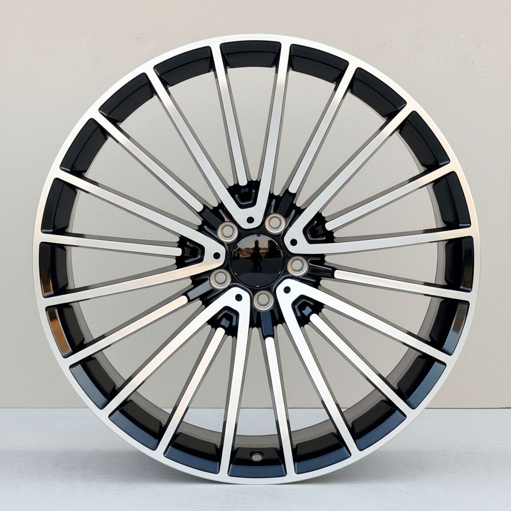 MB15 19x8.5 5x112 +35 66.6 Black Machined Face