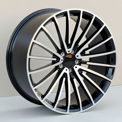 MB15 18x8.5 5x112 +35 66.6 Black Machined Face