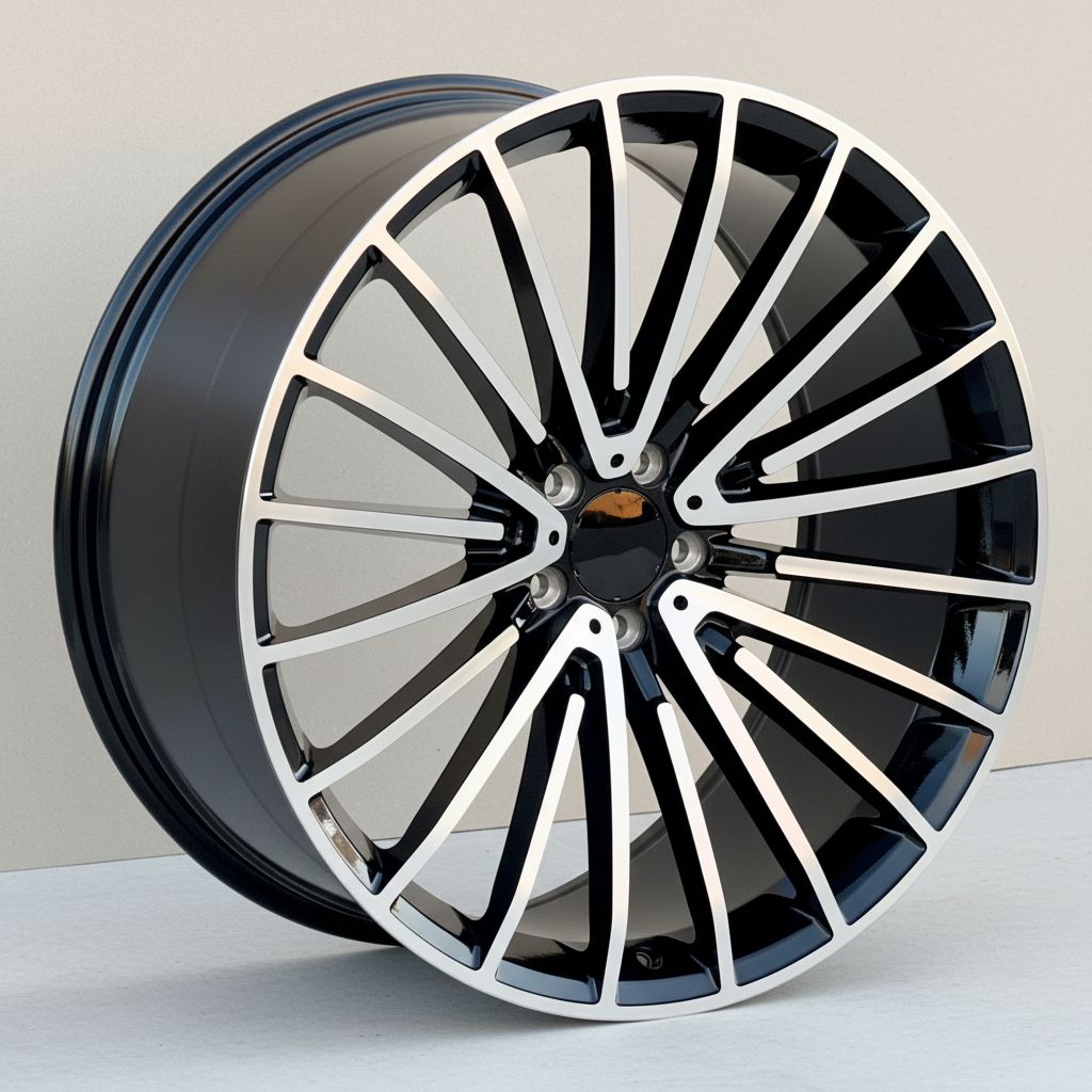 MB15 19x8.5 5x112 +35 66.6 Black Machined Face