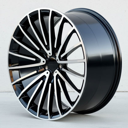 MB15 19x8.5 5x112 +42 66.6 Black Machined Face