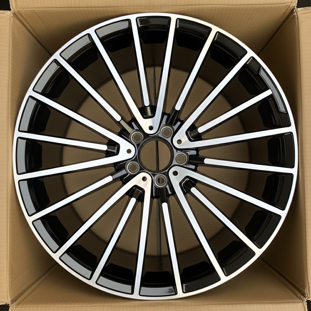 MB15 18x9.5 5x112 +45 66.6 Black Machined Face