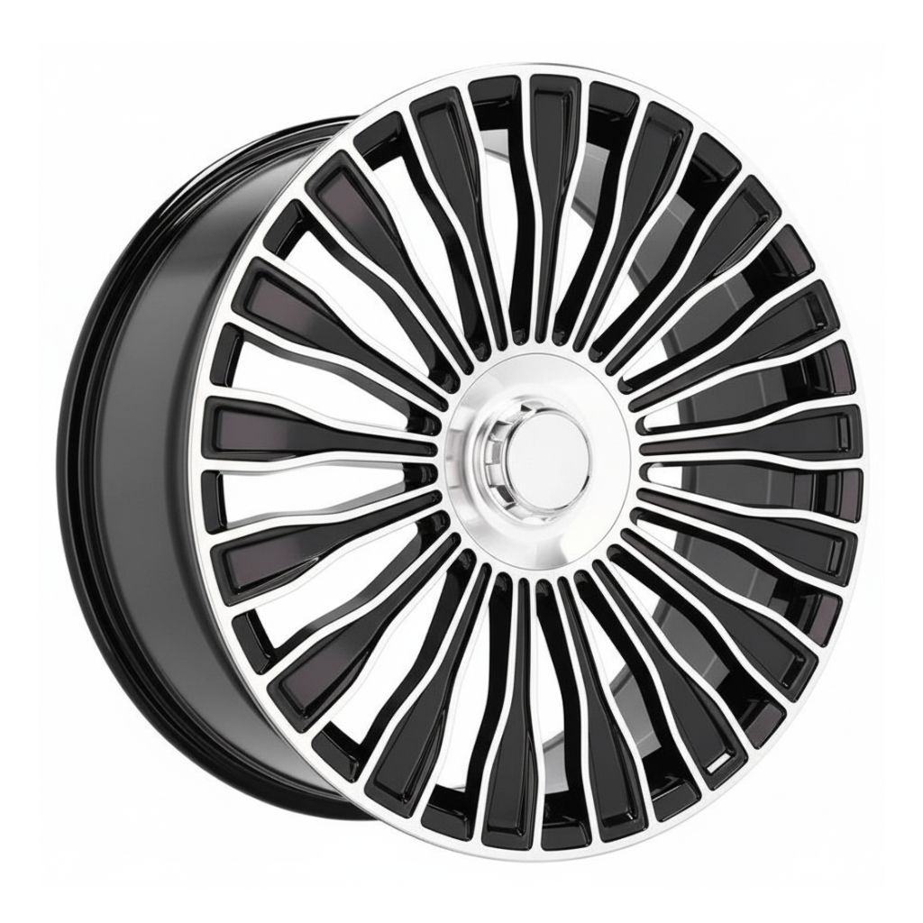 MB17 22x9 5x112 +32 66.6 Gloss Black Machined Face