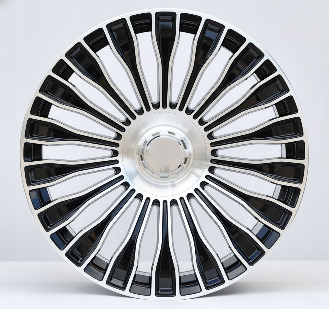 MB17 20x8.5 5x112 +32 66.6 Gloss Black Machined Face