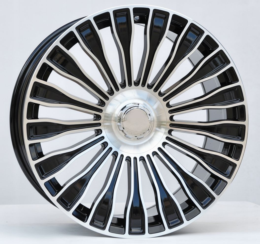 MB17 20x9.5 5x112 +40 66.6 Gloss Black Machined Face