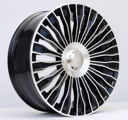 MB17 20x8.5 5x112 +35 66.6 Gloss Black Machined Face
