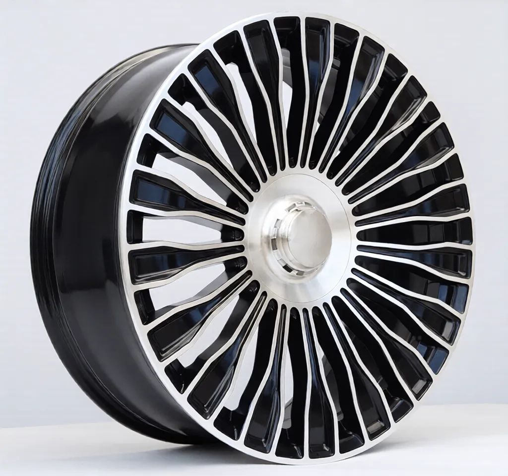 MB17 20x9.5 5x112 +40 66.6 Gloss Black Machined Face