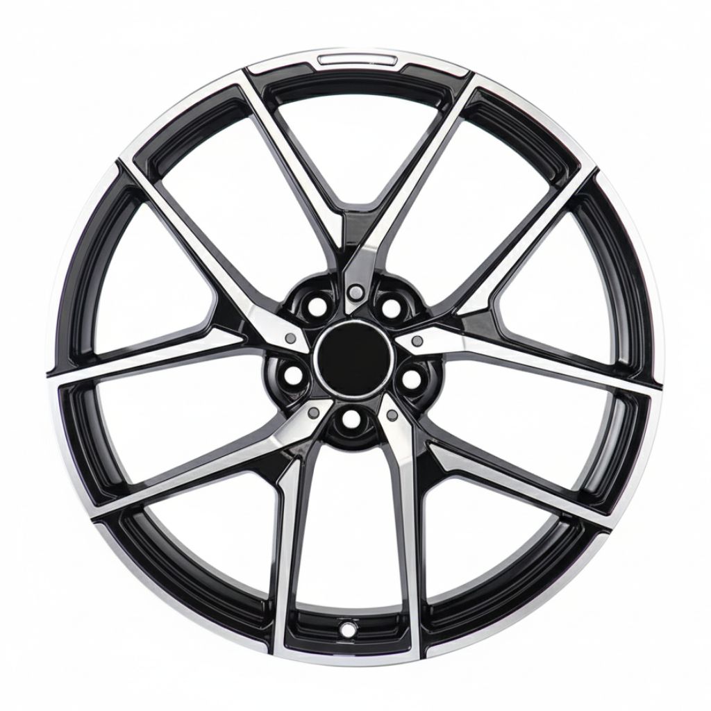 MB19 18x8.5 5x112 +38 66.6 Black Machined Face