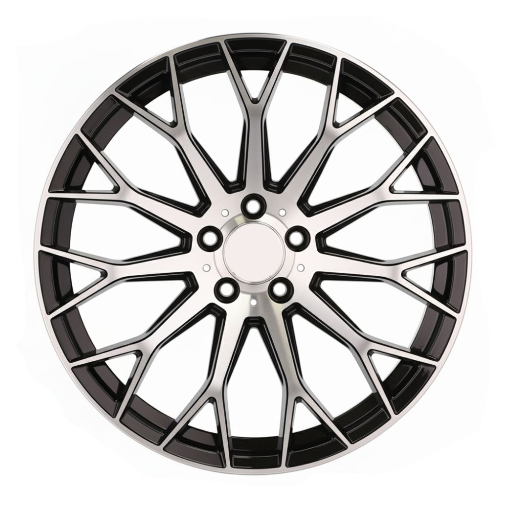 MB20 20x8.5 5x112 +35 66.6 Black Machined Face