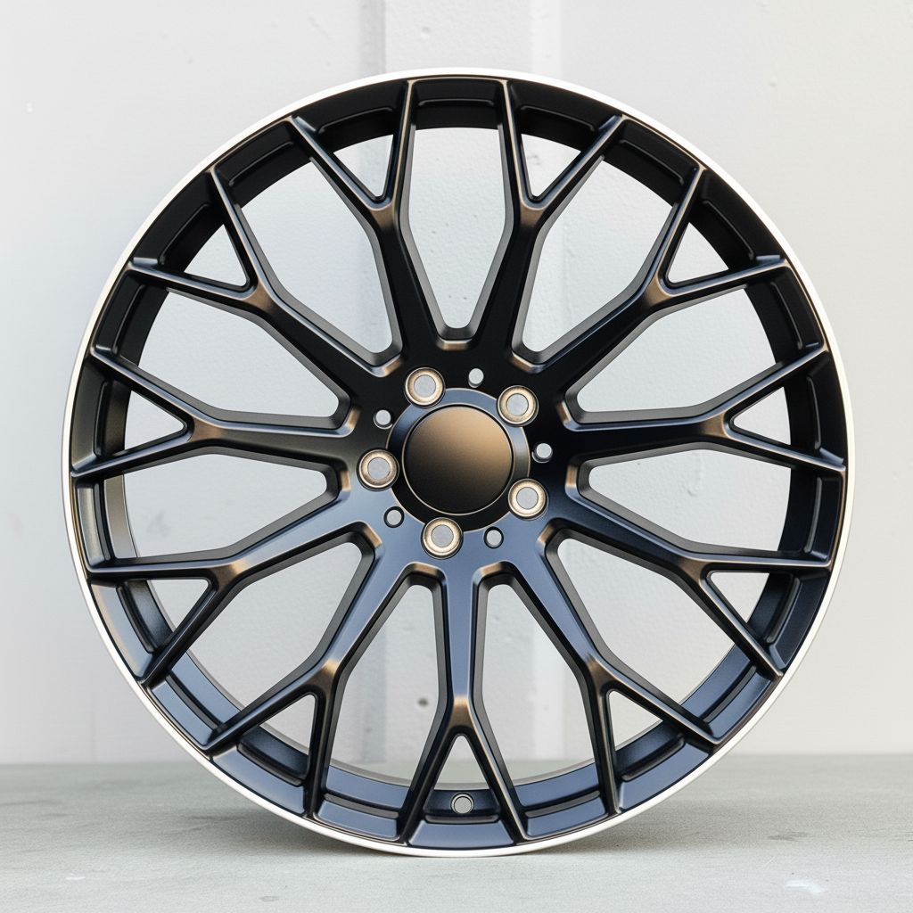 MB20 19x9.5 5x112 +38 66.6 Matte Black Machined Tip
