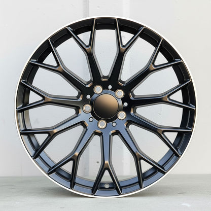 MB20 19x8.5 5x112 +42 66.6 Matte Black Machined Tip