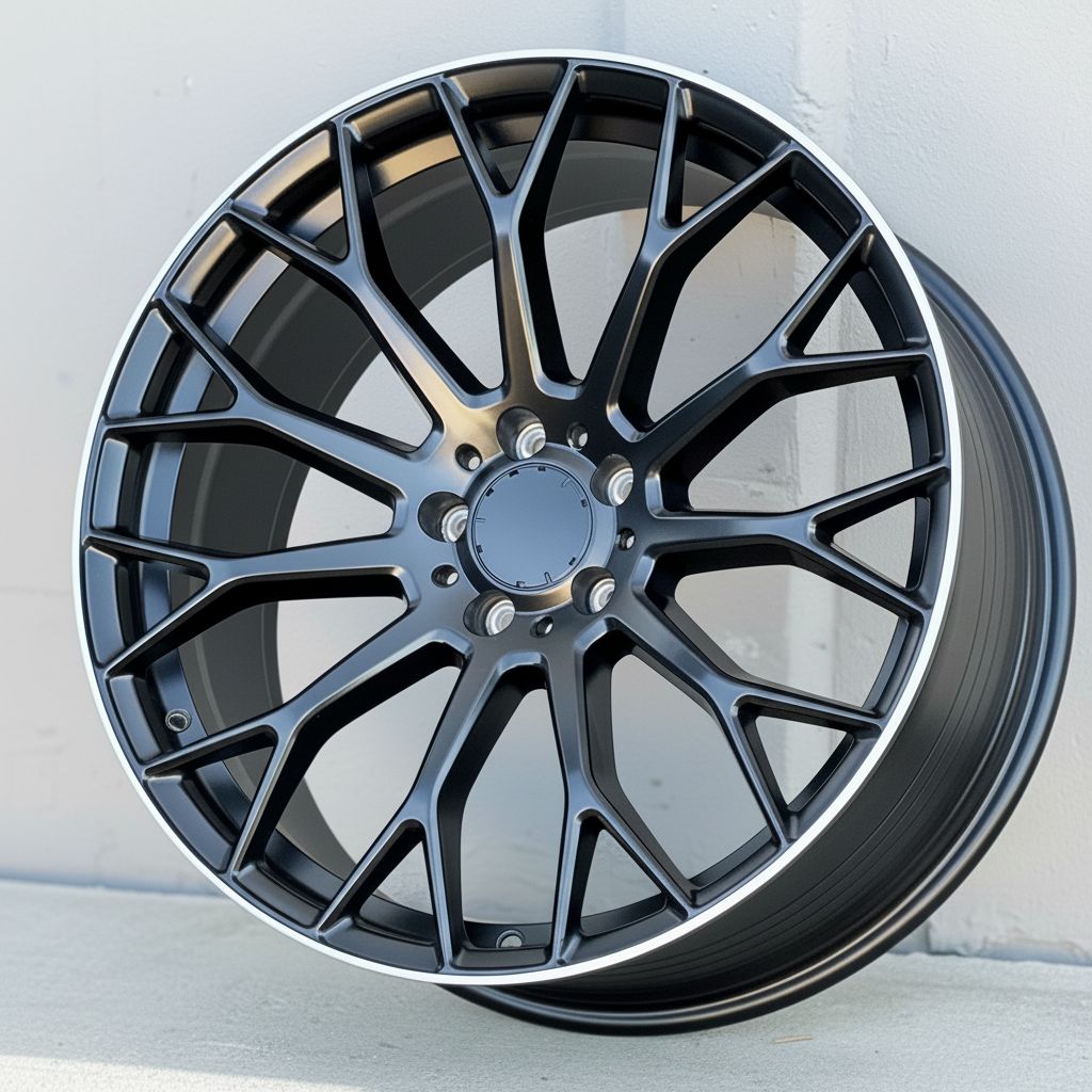 MB20 20x8.5 5x112 +35 66.6 Matte Black Machined Tip