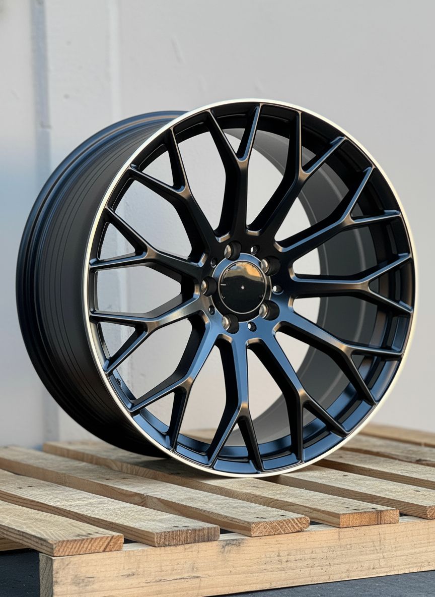 MB20 19x9.5 5x112 +38 66.6 Matte Black Machined Tip