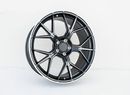 MB21 20x8.5 5x112 +35 66.6 Matte Black Machined Tip