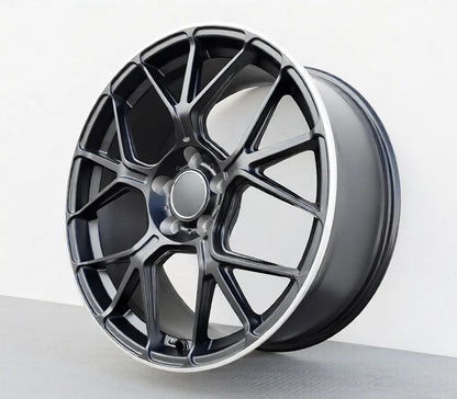 MB21 20x9.5 5x112 +38 66.6 Matte Black Machined Tip