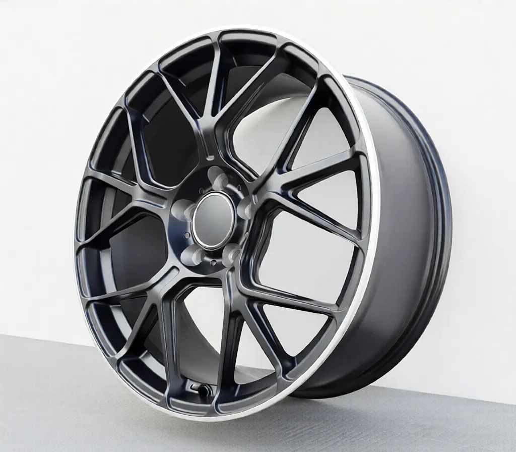 MB21 19x9.5 5x112 +38 66.6 Matte Black Machined Tip
