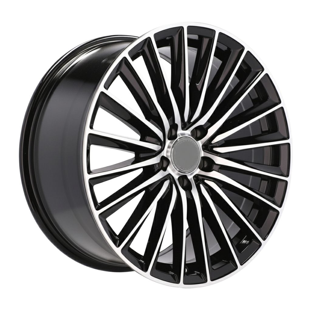 MB23 20x8.5 5x112 +35 66.6 Black Machined Face