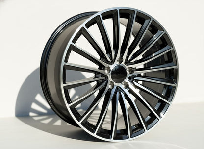 MB23 19x9.5 5x112 +38 66.6 Black Machined Face
