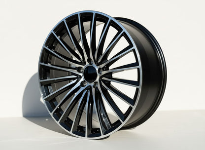 MB23 20x9.5 5x112 +38 66.6 Black Machined Face