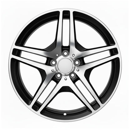 MB3 20x8.5 5x112 +35 66.6 Black Machined Face