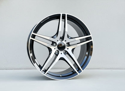 MB3 18x9.5 5x112 +38 66.6 Black Machined Face