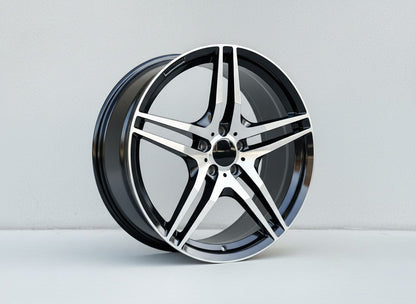 MB3 18x9.5 5x112 +38 66.6 Black Machined Face