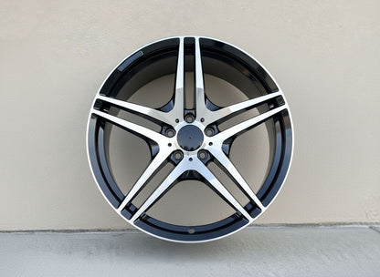 MB3 20x8.5 5x112 +35 66.6 Black Machined Face