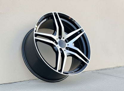 MB3 20x9.5 5x112 +38 66.6 Black Machined Face