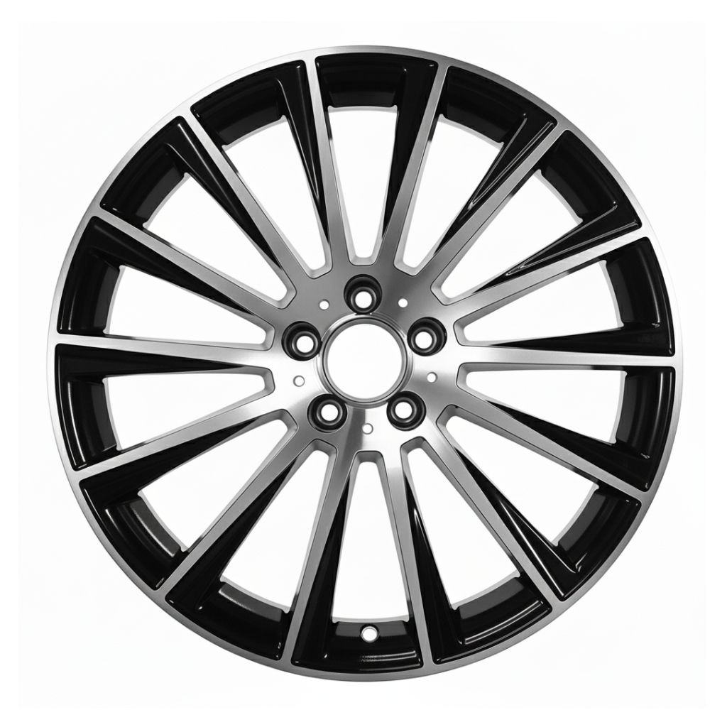 MB4 20x9.5 5x112 +43 66.6 Black Machined Face