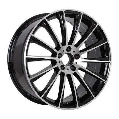 MB4 19x9.5 5x112 +45 66.6 Black Machined Face