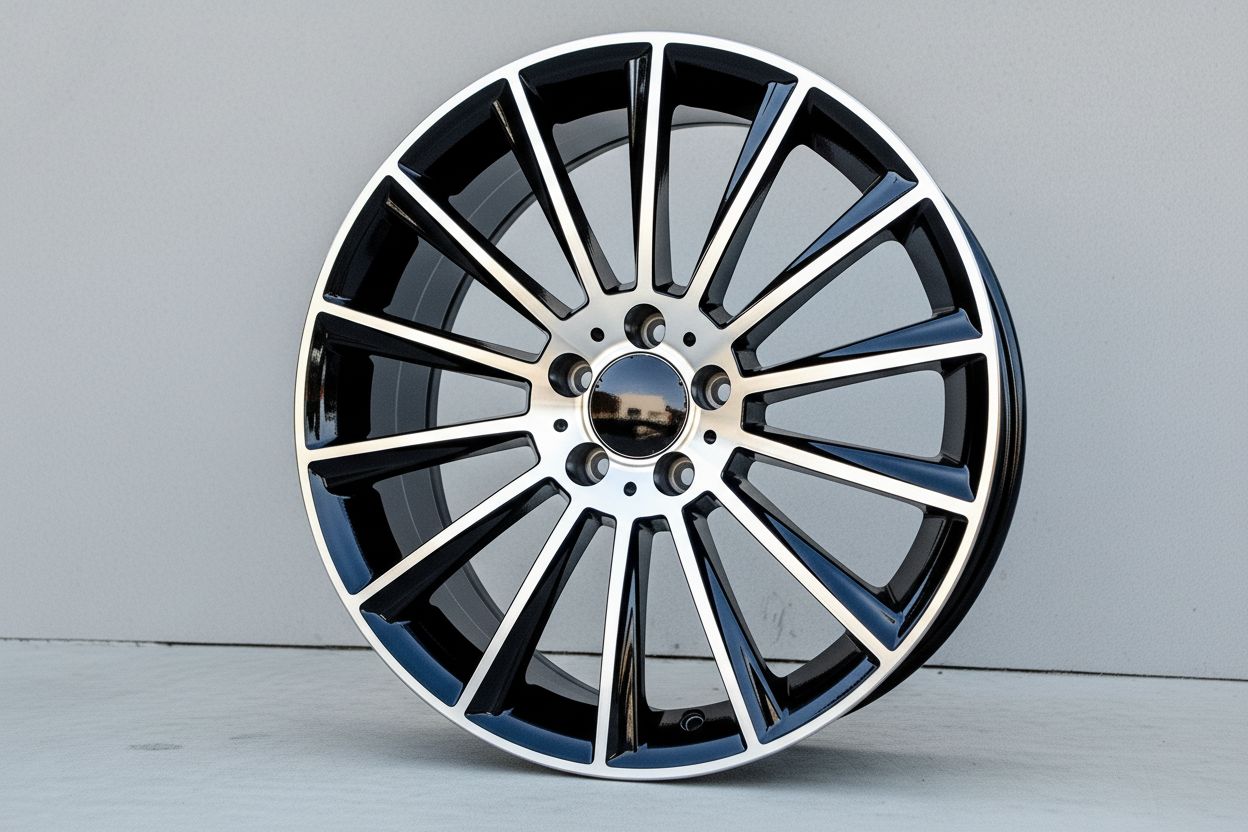 MB4 19x8.5 5x112 +35 66.6 Black Machined Face