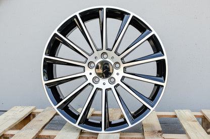 MB4 19x9.5 5x112 +45 66.6 Black Machined Face