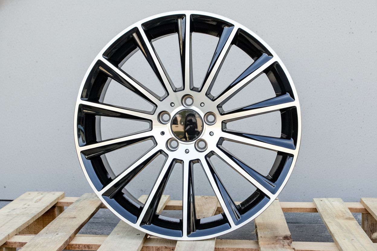 MB4 20x9.5 5x112 +40 66.6 Black Machined Face