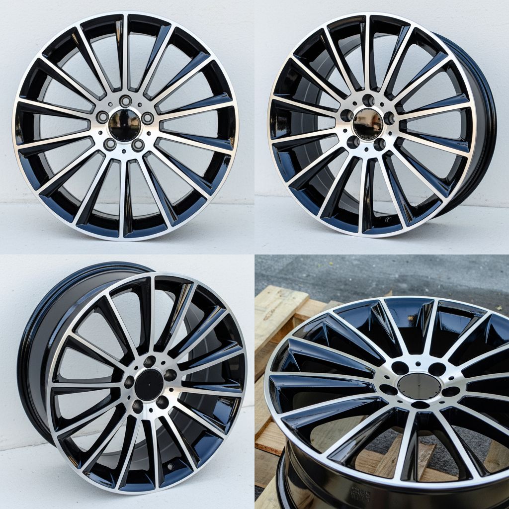 MB4 18x8 5x112 +42 66.6 Black Machined Face