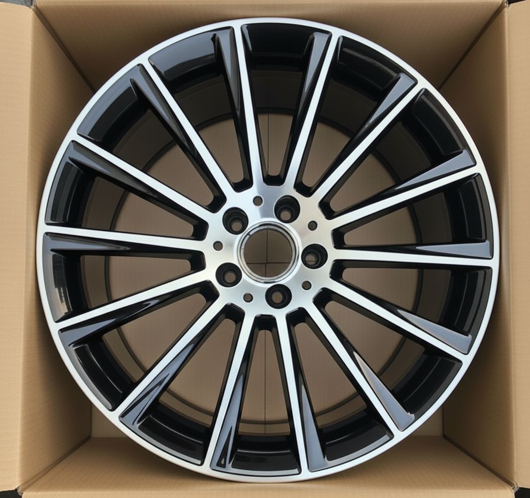 MB4 19x8.5 5x112 +35 66.6 Black Machined Face