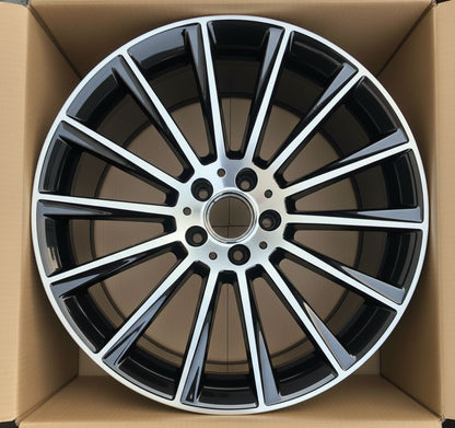 MB4 18x8 5x112 +42 66.6 Black Machined Face
