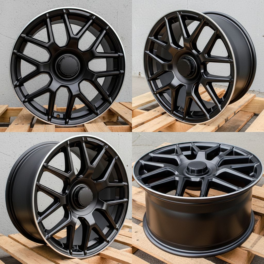 MB8 19x8.5 5x112 +35 66.6 Matte Black Machined Tip